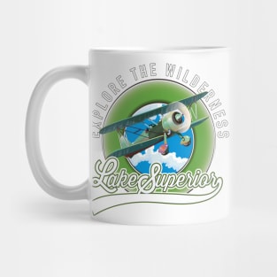 lake Superior, explore the wilderness logo Mug